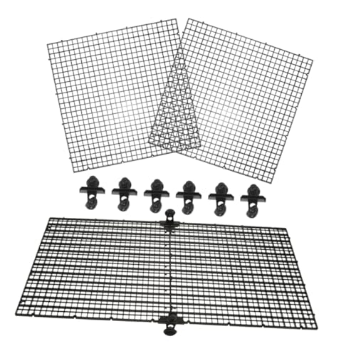 balacoo 4Sets Fish Tank Divider Plastic Grid Separator for Aquarium Escape Panels with Clamps for Fish and Pet Enclosures