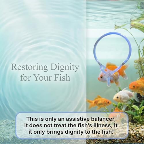 Handmade Adjustable Fish Buoyancy Support Harness – Floating Support Ring for Various Fancy Goldfish, Helps Maintain Upright Position & Swimming Balance (Fits Back Length up to 8" (20cm))