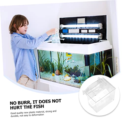 Generic 1pc Isolated Breeding Box Fish Separation Aquarium Net Fine Mesh Isolation Kit Acclimation Isolator Tank Hatchery Incubator White Plastic
