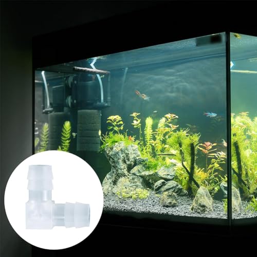 GSHLLO 12 Pcs 3/8 Inch Plastic Hose Barbs 90 Degree Hose Barb Elbow L Tube Connector 2 Way Equal Adapter Barbed Joint Adapter Right Angle Tube Fitting for Boat Aquarium