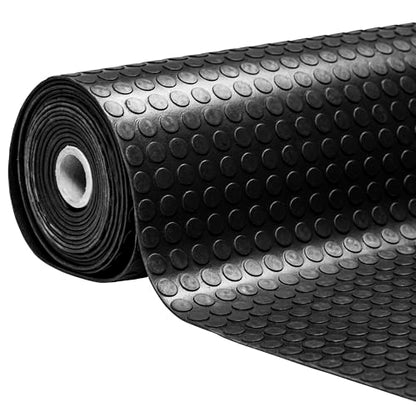 MSI Premium Black 3.3 x 33ft. Waterproof Rubber Non-Slip Floor Mat Roll