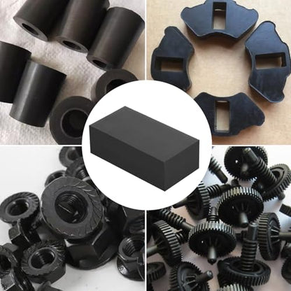 2PCS Black HDPE Plastic Block, Polyethylene Tapping Block, Polyethylene Solid Plastic Block for Machining, Flooring Home, Prototyping, Home Improvements, DIY Projects, Engineering (2" x 3" x 6")