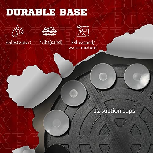 Soozier Free Standing Boxing Bag with Stand, Punching Speed Bag Reaction Bar Challenge with Suction Cups, 64-81in Adjustable Height for Teenagers and Adults - color: Multi