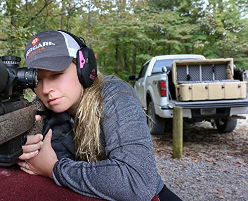 Walker's Razor Slim Electronic Muff - color: Black W/Pink, size: One Size