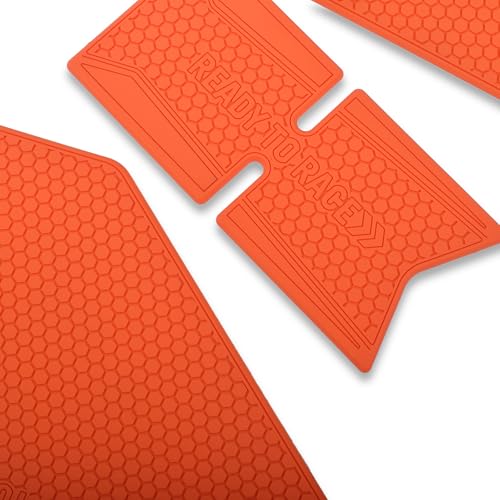 Motorcycle Tank Pads Side Gas Knee Grip Protective StickerApplies toKTM DUKE390 DUKE250 DUKE150 (2024+) (Orange) - color: Orange