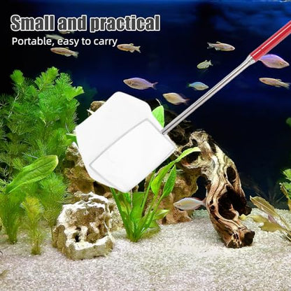 DOITOOL Mini Telescopic Aquarium Net for Fish and Shrimp Small Mesh Floating Fish Keeping Net with Extendable Handle for Breeding Tanks and Aquarium Maintenance