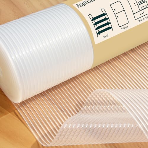 Shelf Liners for Kitchen Cabinets Non-Slip Drawer Liner 24 Inches x 20 FT Waterproof & Oil-Proof Non Adhesive Durable Material Fridge Liner for Shelves - size: 24"W x 240"L