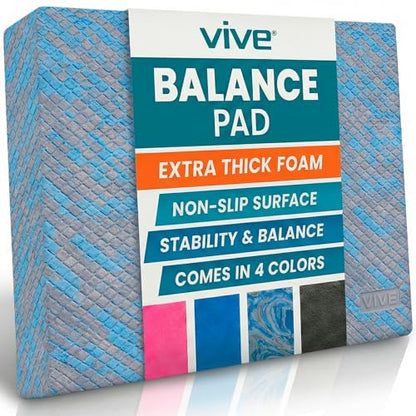 Vive Balance Pad - Foam Large Yoga Mat Trainer for Physical Therapy - color: Storm Swirl
