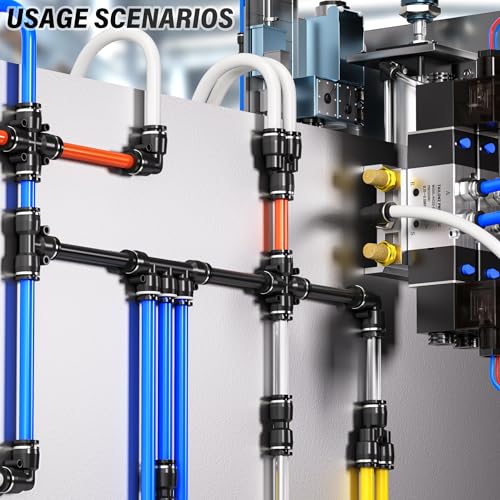 TAILONZ PNEUMATIC Blue 6mm OD 4mm ID Polyurethane PU Air Hose Pipe Tube Kit 10 Meter 32.8ft - color: Blue, size: 6mm OD/32.8ft/10m