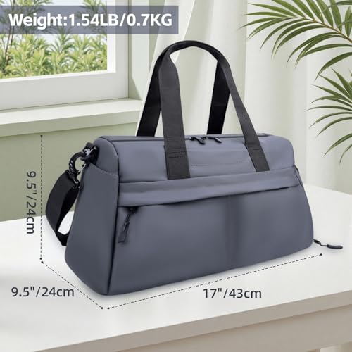 Small Gym Bag for Men Women - 17" Waterproof Duffel Bag
