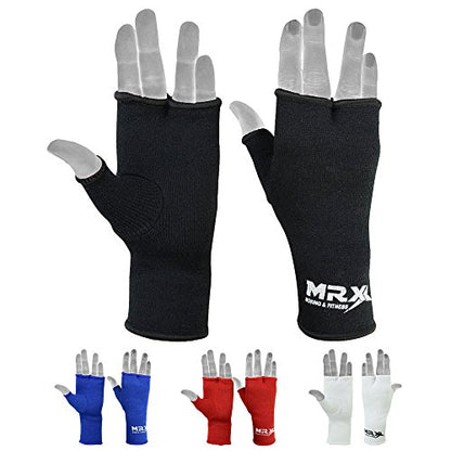 MRX Muay Thai Boxing Inner Gloves Protective Hand Wrap - color: Black, size: Large