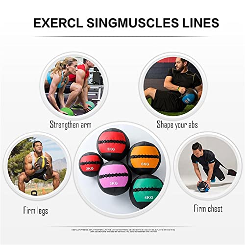 Medicine Ball Slam Ball Wall Ball，Artificial Leather Squash Soft Medicine Ball for Strength and Conditioning Exercises, Cross Training, Cardio and Core Workouts (Size : 9KG/19.8LB) - size: 9KG/19.8LB