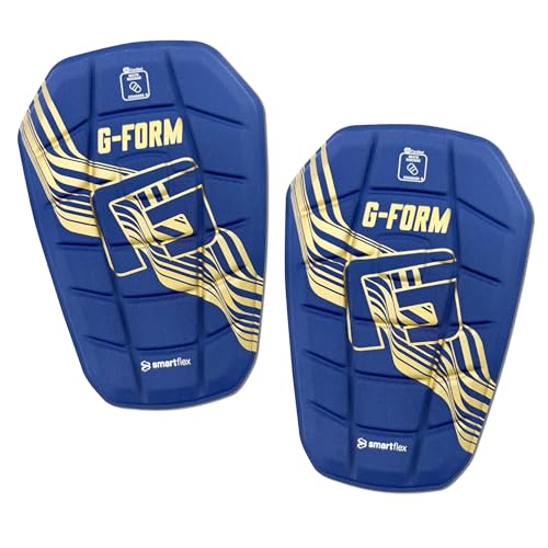 G-Form Pro-S Blade Soccer Shin Guards - Adult Shin Guards - Shin Guards for Protection - color: Navy/Gold, size: Adult Large