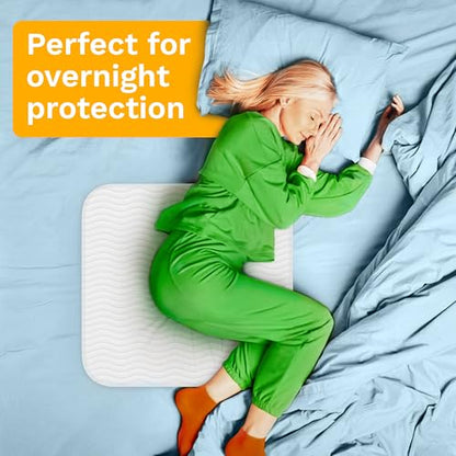 Washable Underpads - Large Pads for use as Incontinence Bed Pads, Reusable Pet Pads, Great for Dogs, Cats, Bunny, Seniors Bed Pad (Pack of 4-34x36)