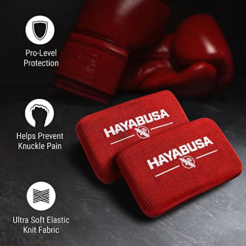 Hayabusa Boxing Knuckle Guards - color: Red, size: Small-Medium