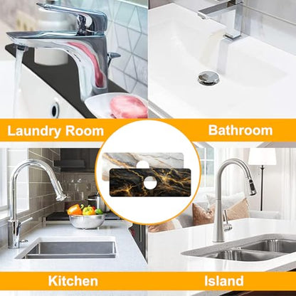 2 Pack Faucet Mat for Kitchen Sink Splash Guard Bathroom 15.5"X5.5"