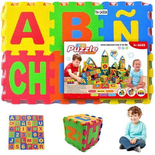 36 Tiles Puzzle Carpet, 31x31 EVA Foam Baby Mat for Floor Interlocking Russian Alphabet Foam Puzzles Mat for Play & Exercise Play Carpet for Babies and Toddlers Style2. - color: Random Color