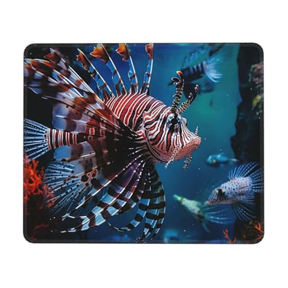Mouse Pad Square Cute Mouse Pads for Wireless Fish in Fish Tank Mouse Mat with Non-Slip Rubber Base Washable Computer Mousepads Small Mouse pad for Home Office Gaming Working Desk Decor 8.3 x 10.3 in