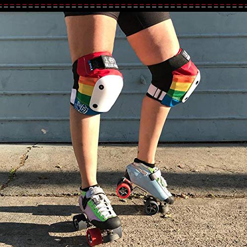 187 Killer Pads Slim Knee Pad for Skate and Skateboarding - color: Rainbow, size: Medium