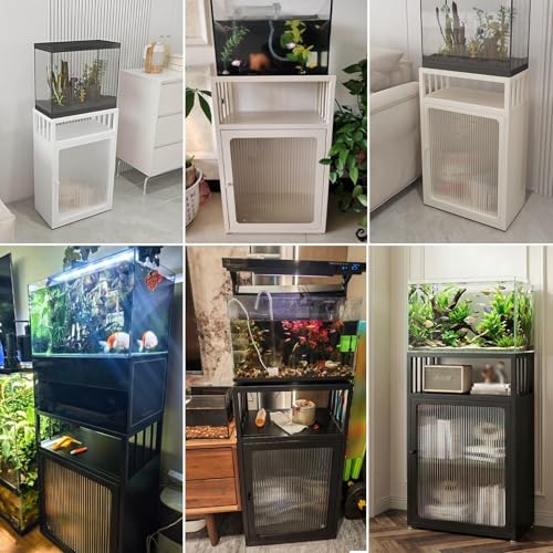Heavy Duty Steel Fish Tank Stand, 880 lbs Capacity, Adjustable Feet, 27.2" Tall, No Shake, 3-Level Storage Rack, Black Metal Holder for Aquariums (40x30cm) - size: 40x30cm