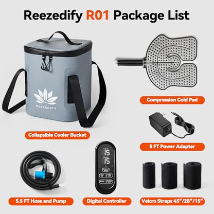 Ice Machine for Knee Shoulder Hip After Surgery w/Compression, Cold Therapy Machine for Knee Replacement, Cryotherapy for Post Surgery Recovery, Ice Therapy Pack Wrap for Injuries