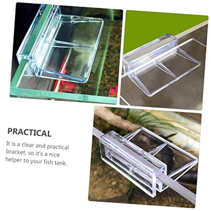 COLLBATH 15pcs Acrylic Fish Tank Stand Cover Brackets Aquarium Rack for Glass Tank Lid - size: 5.5X4X1.8CM