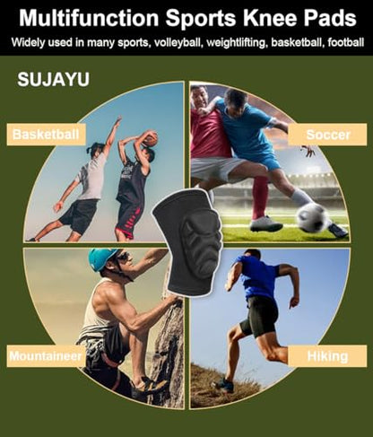 Volleyball Knee Pads for Women Men Wrestling Knee Pads Wrestling Gear, Soft EVA Crash Pad Collision Avoidance Knee Sleeve, Snowboarding Gear Knee Protector Soft Knee Pad for Work Soccer Football Dance Roller Skating (X-Large) - size: X-Large