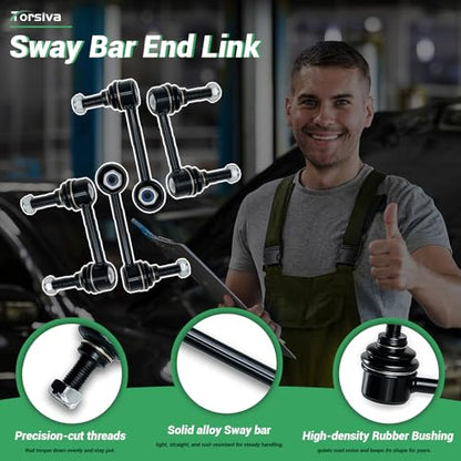K750578 K750579 K750573 4Pc Front Rear Stabilizer Sway Bar End Links Fit for Dodge 2011 2012 2013 2014 2015 Durango, for Jeep 2011 2012 2013 2014 2015 Grand Cherokee, 2014-2015 Grand Cherokee - size: K750573&K750578-4PC
