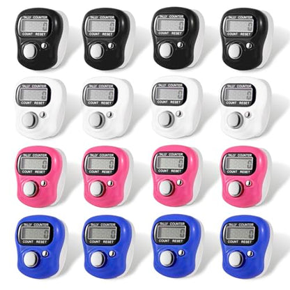 12pcs Electronic Finger Counter, 5-Digit Number Count Clicker Resettable - color: 12pack