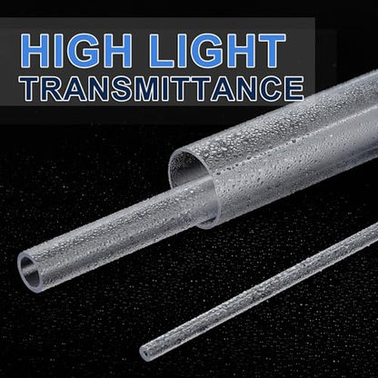 uxcell 10 Pcs Clear Plastic Rigid Tubing 4mm ID x 5mm OD, 0.5 Meters Length Round Polycarbonate Tubing for Aquarium Water Pipe, Water Cooling System, Plumbing - size: 4mm x 5mm
