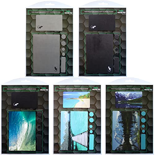 Mouse Pad Adhesive Bottom - Sticks to Any Surface - Portable - Webcam Covers and Screen Cleaner Included (5 Pack - TOP Picks) - color: 5 PACK - TOP PICKS