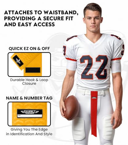 Exxact Sports Streamer Football Towel with Hook & Loop (Gold) - color: Gold