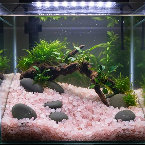 Crystal Chips Stone-Aquarium Rocks Decor,Fish Gravel,Tumbled Stone Chips for Aquascape Vase Filler,DIY Crafts,Indoor Plants - color: Pink