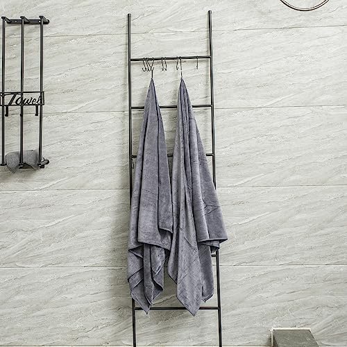 JML Bath Towels Set, 4 Pack, 30" x 60", Grey - color: - Grey, size: 4 Pack (30 in x 60 in)