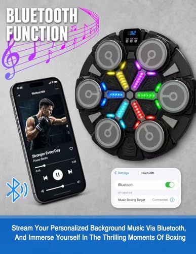 Smart Musical Boxing Machine with Gloves for Stress Relief - size: Small