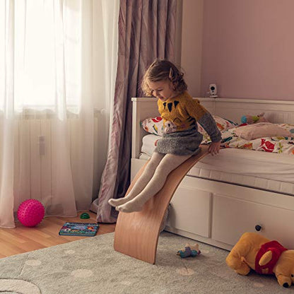 NUTTY TOYS Montessori Wooden Wobble Board for Kids & Adults -100% Natural Wood Balance Board, Waldorf Toddler Balancing Toy, Unique Boy Girl Open Ended Toy Best Valentines Day & Easter Gifts Idea 2026 - size: Large
