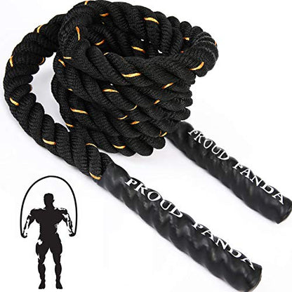 Heavy Jump Ropes for Fitness 2LB/3LB/5LB,Weighted Adult Skipping Rope Exercise Battle Ropes for Men & Women,Total Body Workouts, Power Training in Gym to Improve Strength and Building Muscle - color: 3LB Upgraded Edition Fitness(9.9 ft)