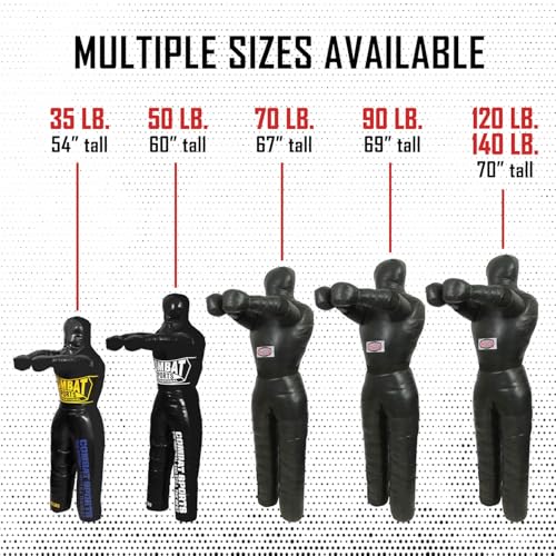 Combat Sports Legged Grappling Dummy – 35 to 140 lb Nylon Training Partner for MMA, Jiu-Jitsu, Wrestling, Takedowns, Throws, Submissions & Striking | Reinforced vinyl nylon build, realistic leg design for takedowns throws submissions, 35-140 lb options, s