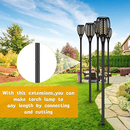 8 Kit Solar Light Stakes Replacement Lame Lamp Extension Pole Ground Stake and Joint Connector Kit for Outdoor Garden Backyard(12.2 Inch)