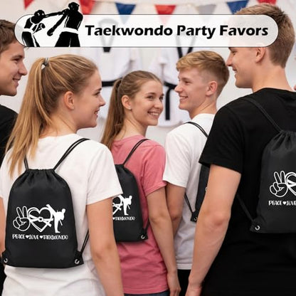 Drawstring Bags Bulk Drawstring Gift Backpack Party Favors for Sport Knight Greek Castle Birthday Party Supplies,30 Pcs,Taekwondo - style: Taekwondo