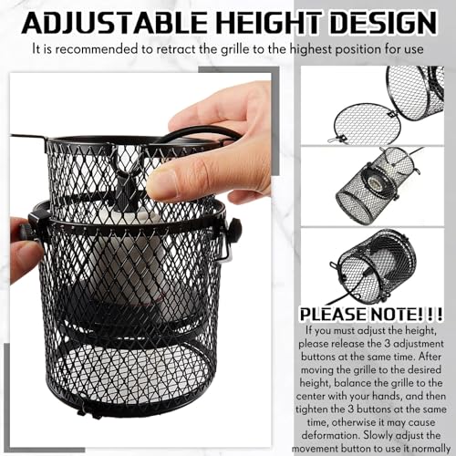 2 Pcs Retractable Reptile Heat Lamp Holder Reptile Anti Scald Lampshade Ceramic Heat Emitter Heating Lamp Shade with Switch for Pet Amphibian Snakes Lizards Turtle Frogs Chicks, Without Bulb