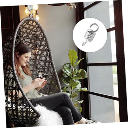LIOOBO 4pcs Sturdy Metal Swing Hanging Spring Porch Swing Spring for Heavy Bag - size: 10.80X3.90X3.90CM