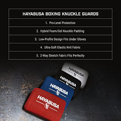 Hayabusa Boxing Knuckle Guards - color: Black, size: Small-Medium