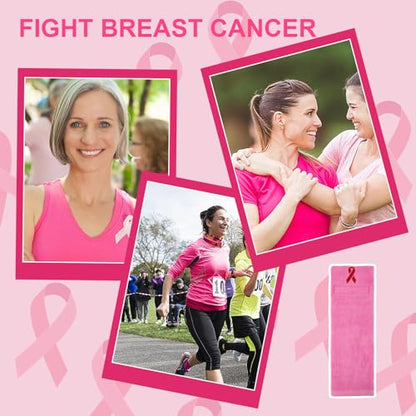 Youth Pink Football Towel Breast Cancer Awareness Football Accessories - color: New Pink-3 Pack