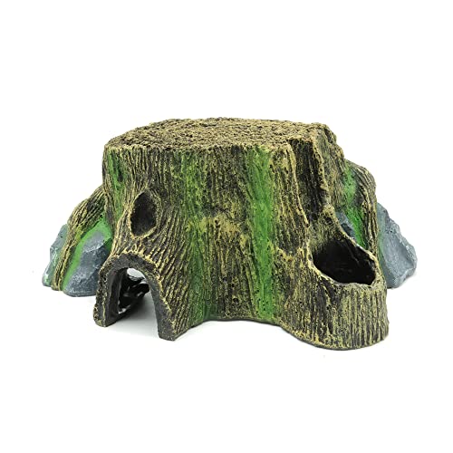Resin Large Turtle Tank Accessories Reptile Hideouts Cave Habitat Decor for Gecko Leopard Lizards Toad