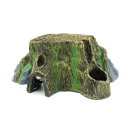 Resin Large Turtle Tank Accessories Reptile Hideouts Cave Habitat Decor for Gecko Leopard Lizards Toad