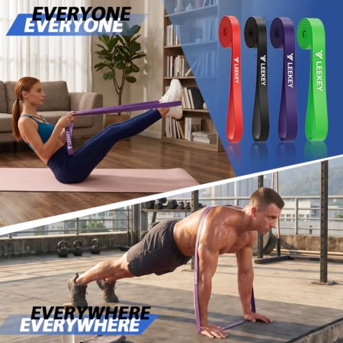 Resistance Bands for Pull Up Assist, Stretch Bands & Exercise Workout Set - color: 15-125LBS COLOR