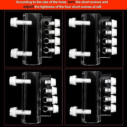 Aquarium dosing pump tubing holder Fixture,Dosing tubing holder for aquarium air pump accesories，Acrylic dosing container tube fixture holder for dosing pump（1 or 2 Pieces Pack） (1 Pieces Pack)