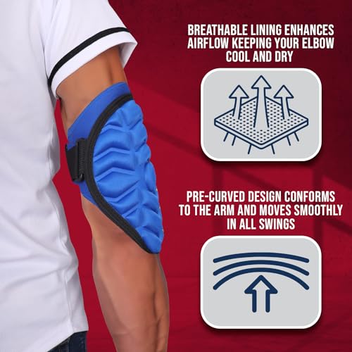Exxact Sports Defender Baseball Elbow Guard - color: Royal Blue, size: Adult (Small - Medium)