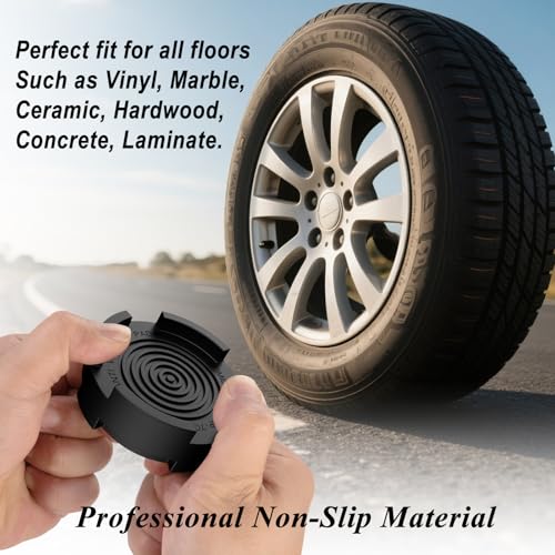 Anti Vibration Pads for Washing Machine,Universal Washer & Dryer Support Foot Pads Feet Stabilizer, Stops Moving Walking, Rubber Anti Slip Muffling Mat, Furnitures Feet Protectors (4 Pack)